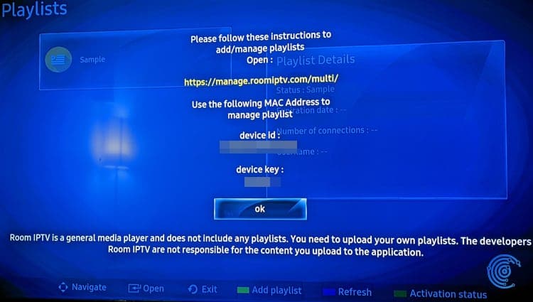 Configuration de l'application room iptv 2 Tuto IPTV Abonnement IPTV